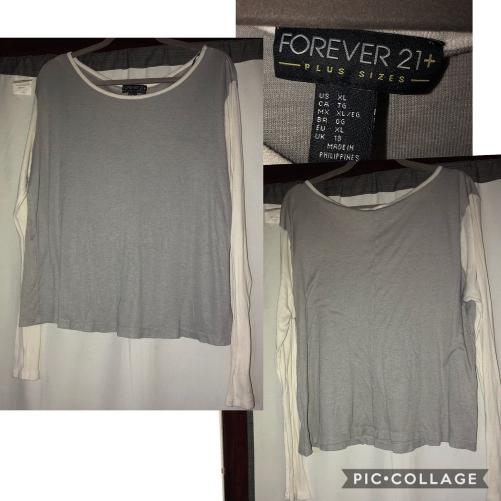 🛍4for$20🛍 Forever 21 long sleeve colorblock top